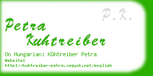 petra kuhtreiber business card
